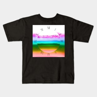 Fancy rainbow colors agate slice mineral Kids T-Shirt